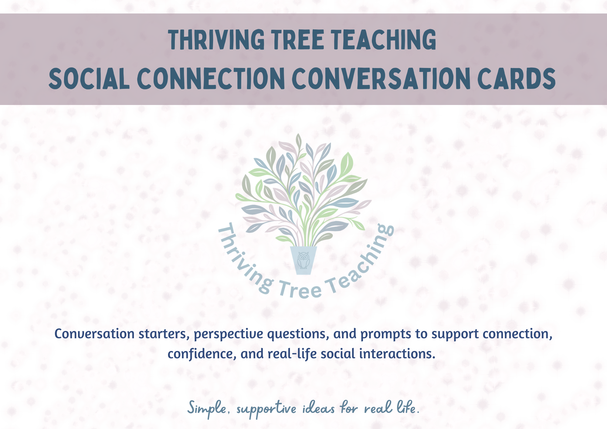 Social Connection Conversation Cards